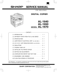 Sharp AL-1600 Specifications