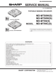 Sharp MD-MT80W Service manual