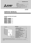 Mitsubishi Electric MXZ-18NV Service manual
