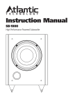 Atlantic Technology System 1200 Instruction manual