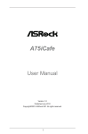 ASROCK A75iCafe User manual
