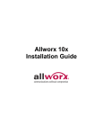 Allworx Allworx 10x Installation guide