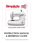 Simplicity SA2200 Instruction manual