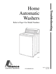 Alliance Laundry Systems LWS45N* Service manual