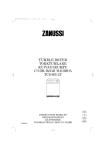 Zanussi TCS 603 LT Operating instructions