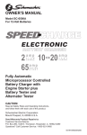 Schumacher Electric SC-8020A Owner`s manual