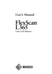 Eizo FLEXSCAN L365 - User`s manual