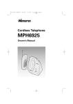 Memorex MPH6925 Owner`s manual