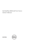 Dell OptiPlex 390 Small Form Factor Owner`s manual