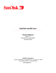 SanDisk SD032 Product manual