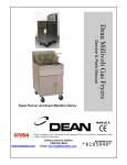 Dean Millivolt Gas Fryers Service & Parts Manual