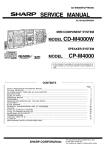 Sharp CD-M4000W Service manual