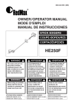 Zenoah HE250F Specifications