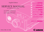 Canon LV-7105 Service manual