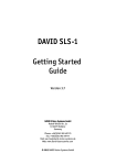 DAVID SLS-2 User manual