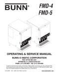 Bunn FMD-2 Service manual