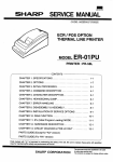 Sharp ER-01PU Specifications