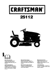 Craftsman 25112 Instruction manual