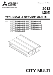 Mitsubishi Electric City Multi PEFY-P125VMH-E Service manual