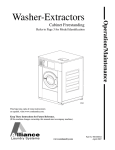 Alliance Laundry Systems HX18PVXM6 Installation manual