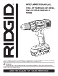 RIDGID R86006 Operator`s manual