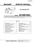 Sharp XV-DW100U Service manual