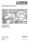 Miele G 863 Plus Operating instructions