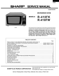 Sharp R-410FK Service manual