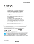 Vizio M160MV User manual