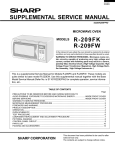 Sharp R-209FK Service manual