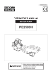 Zenoah PE2500H Operator`s manual