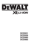 DeWalt DCD980-XE Technical data