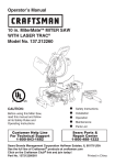 Craftsman 137.212260 Operator`s manual