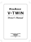 Mesa/Boogie V-TWIN Owner`s manual