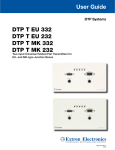 Extron electronics DTP T MK 332 User guide