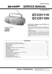 Sharp QT-CD110H Service manual