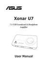 Asus Xonar U7 User manual