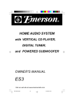 Emerson ES3 Owner`s manual