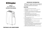 Dimplex GDC12RCBA Instruction manual
