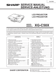 Sharp XG-C50X Service manual