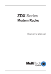 Multitech ZDX Series Owner`s manual