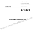 Sam4s ER-290 Cash Register Manual