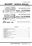 Sharp CD-XP500A Service manual
