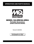 MULTIQUIP GA-6RE Specifications
