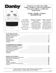 Danby DER3099W Operating instructions