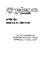 Velleman AVM360 Owner`s manual