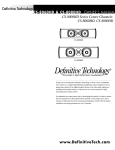 Definitive Technology CS-8080HD Owner`s manual