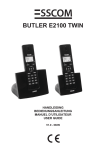 Esscom BUTLER E2100 TWIN User guide