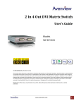 Avenview SW-DVI-2X4 User`s guide