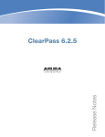 Dell Powerconnect W-ClearPass Hardware Appliances Specifications